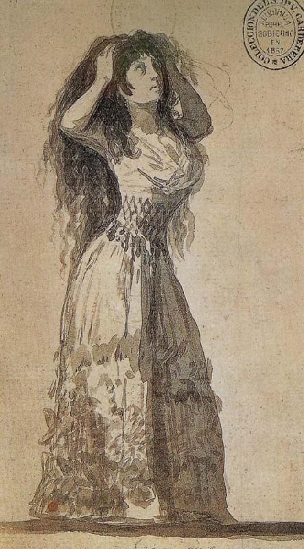 Francisco Goya The Duchess of Alba arranging her hair France oil painting art